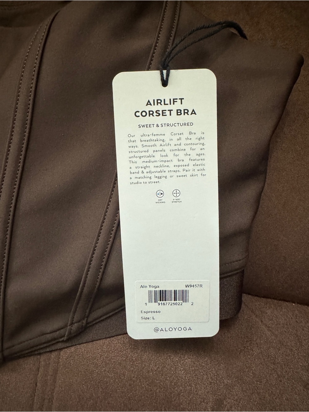 NWT Alo yoga corset bra - Picture 3 of 4